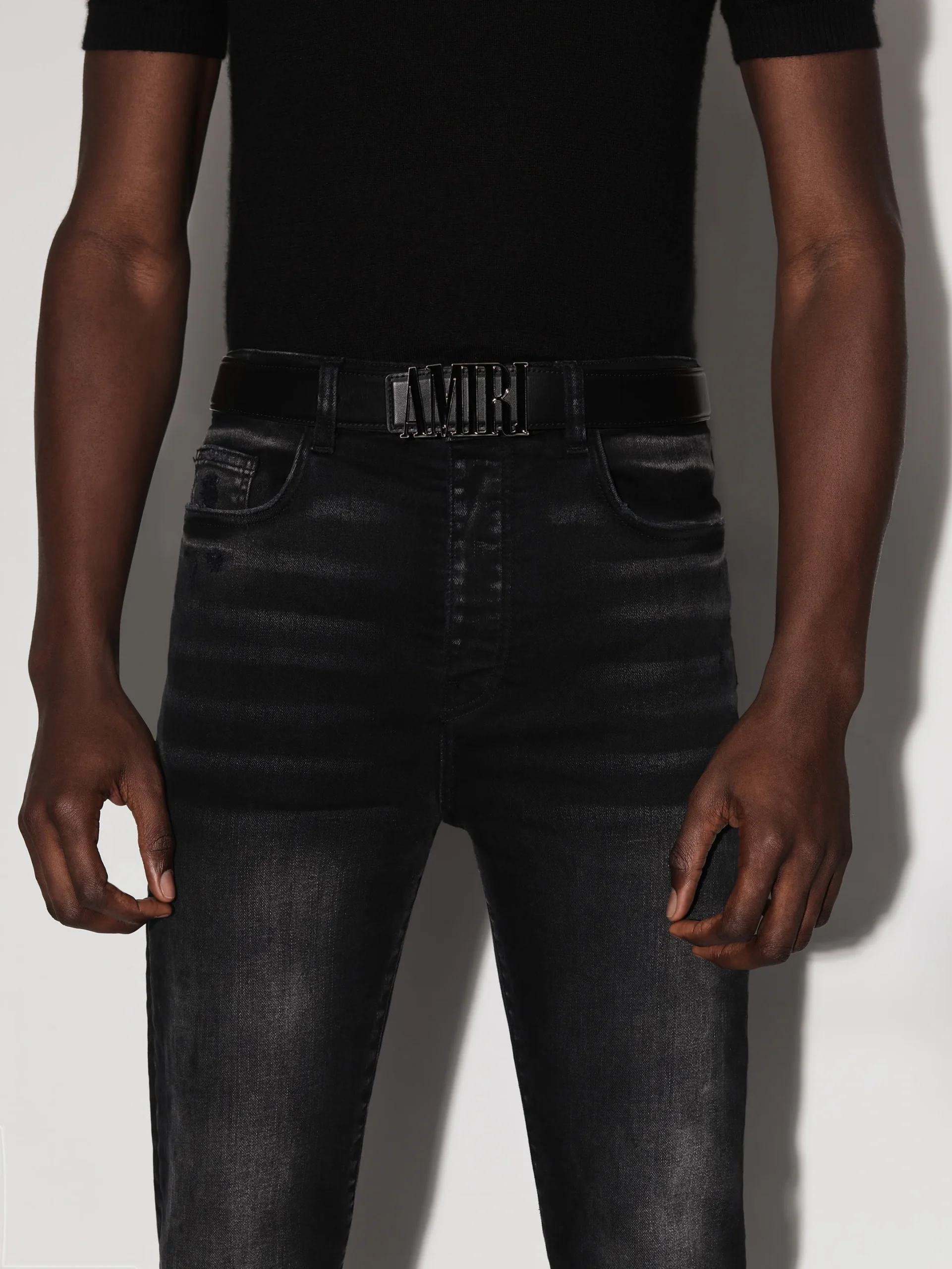 NAPPA AMIRI 4CM BELT BLACK