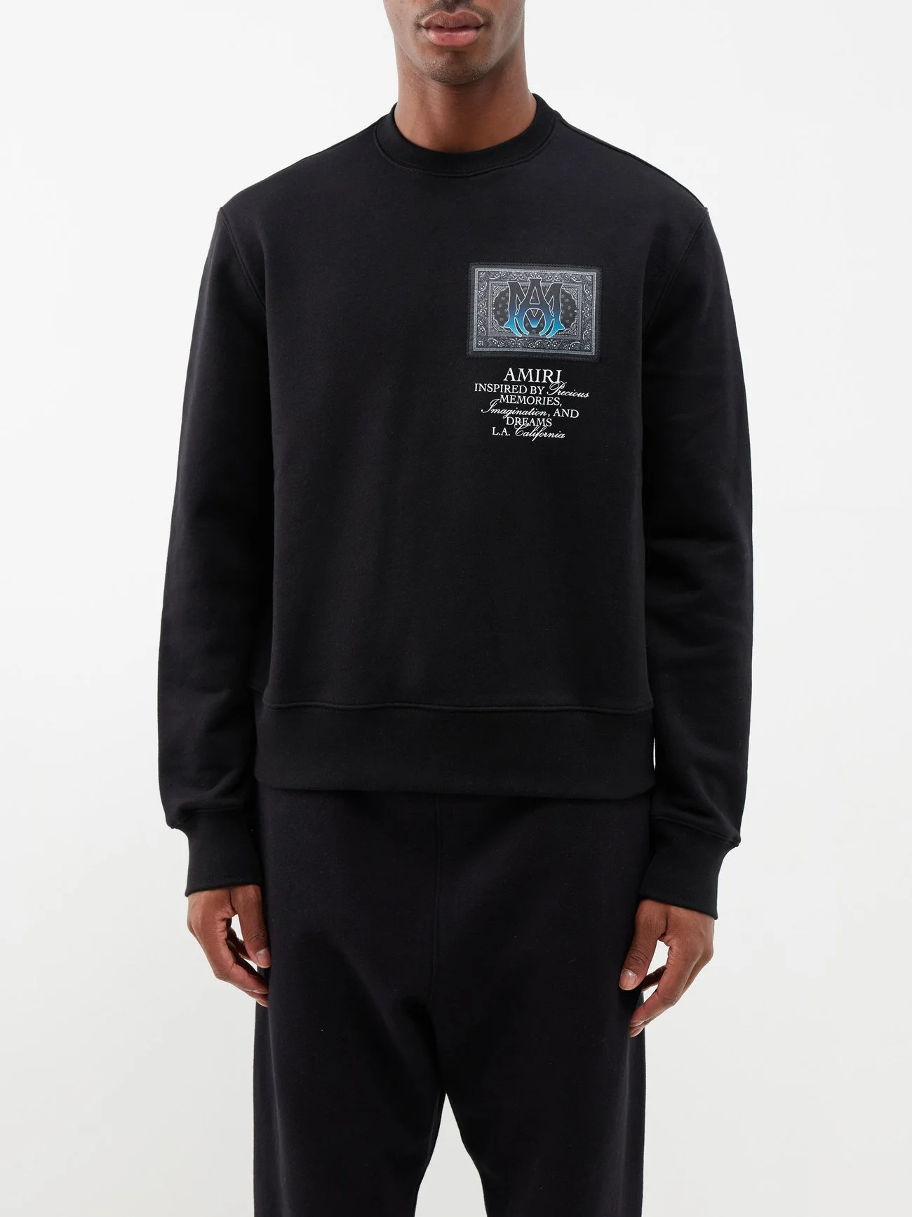 Bandana patch cotton jersey sweatshirt
