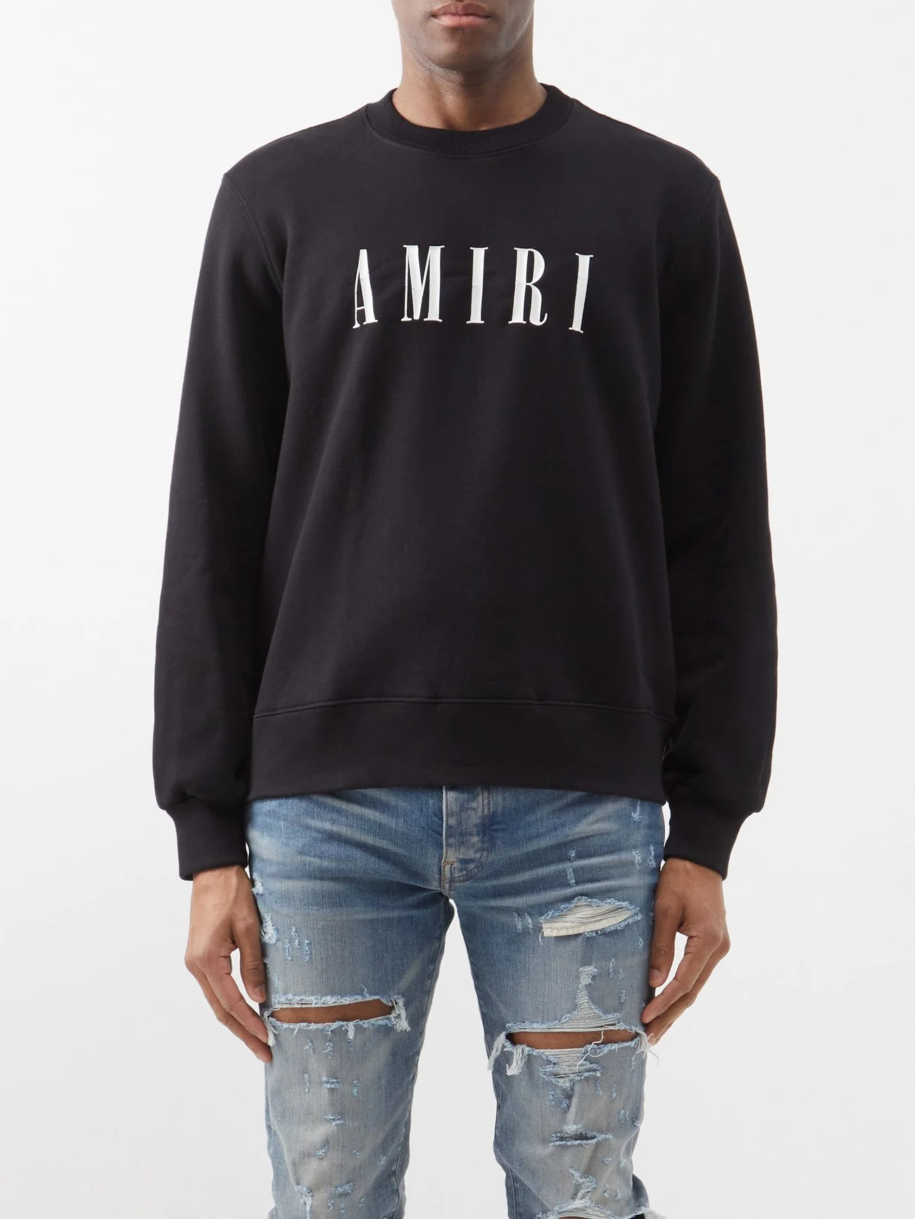 Logo print jersey sweatshirt