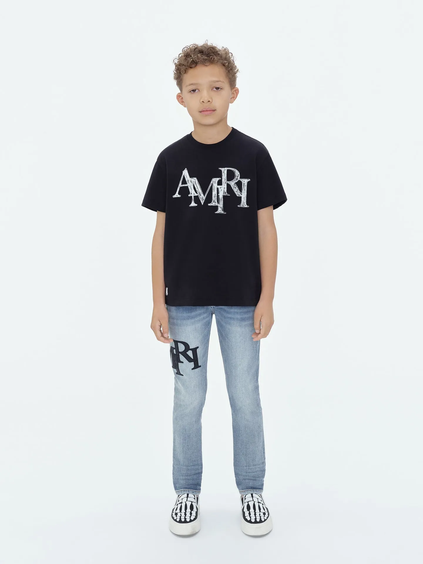 AMIRI STAGGERED SCRIBBLE TEE