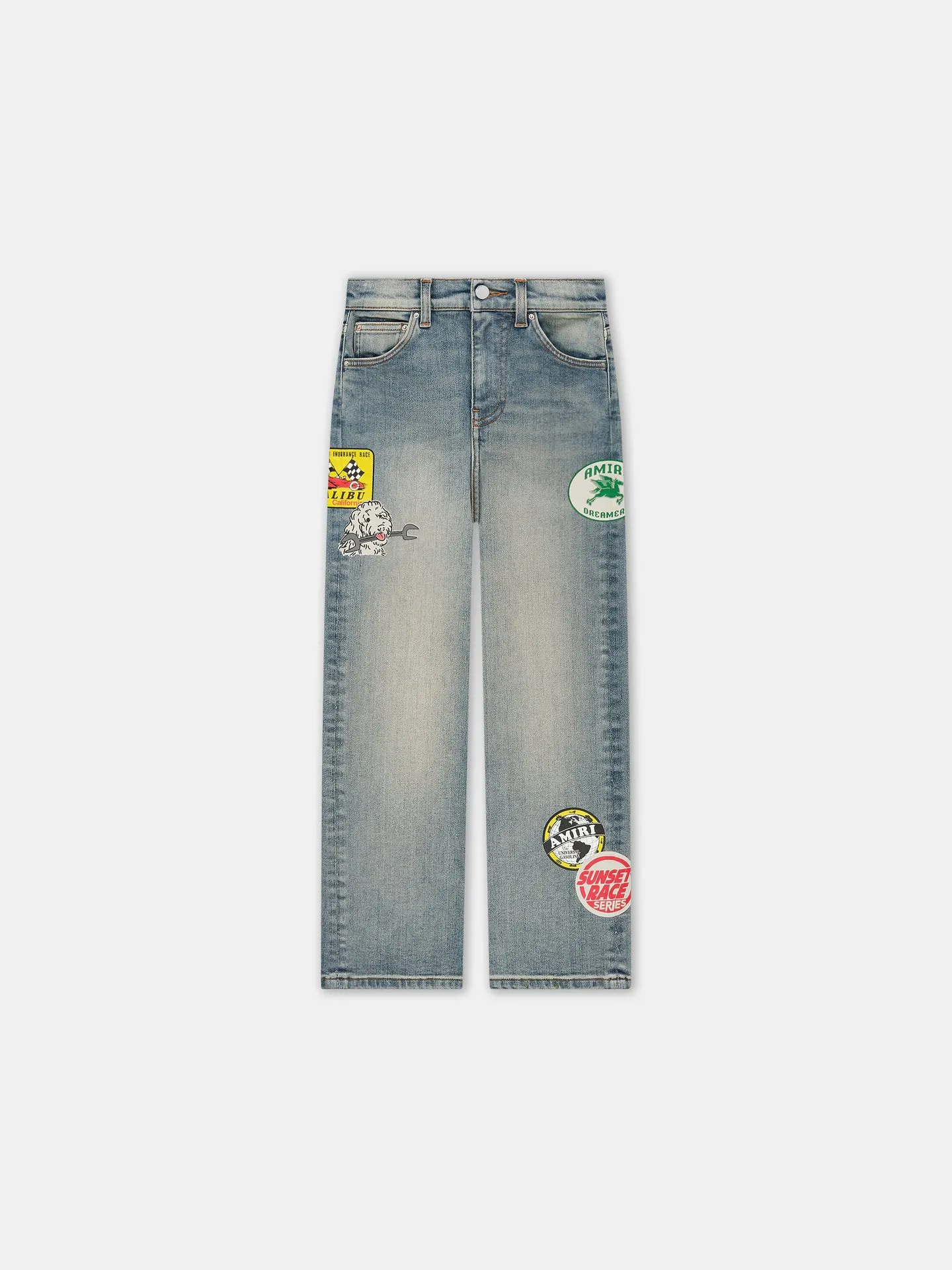 AMIRI KIDS' STATION PATCH STRAIGHT JEAN