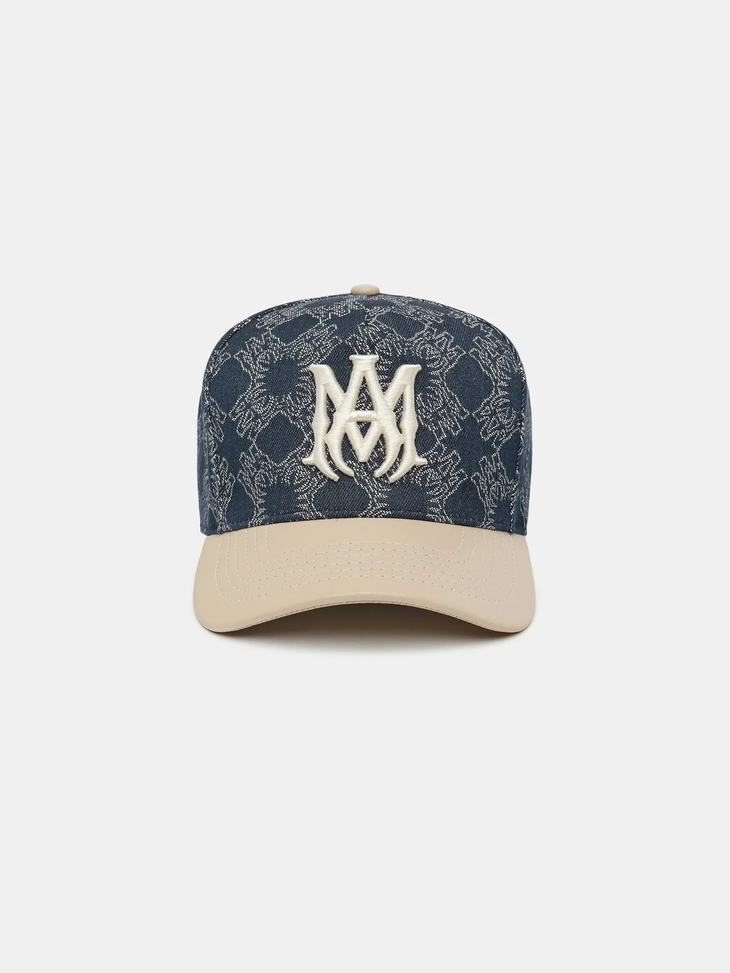 AMIRI MA LEATHER BRIM DENIM HAT