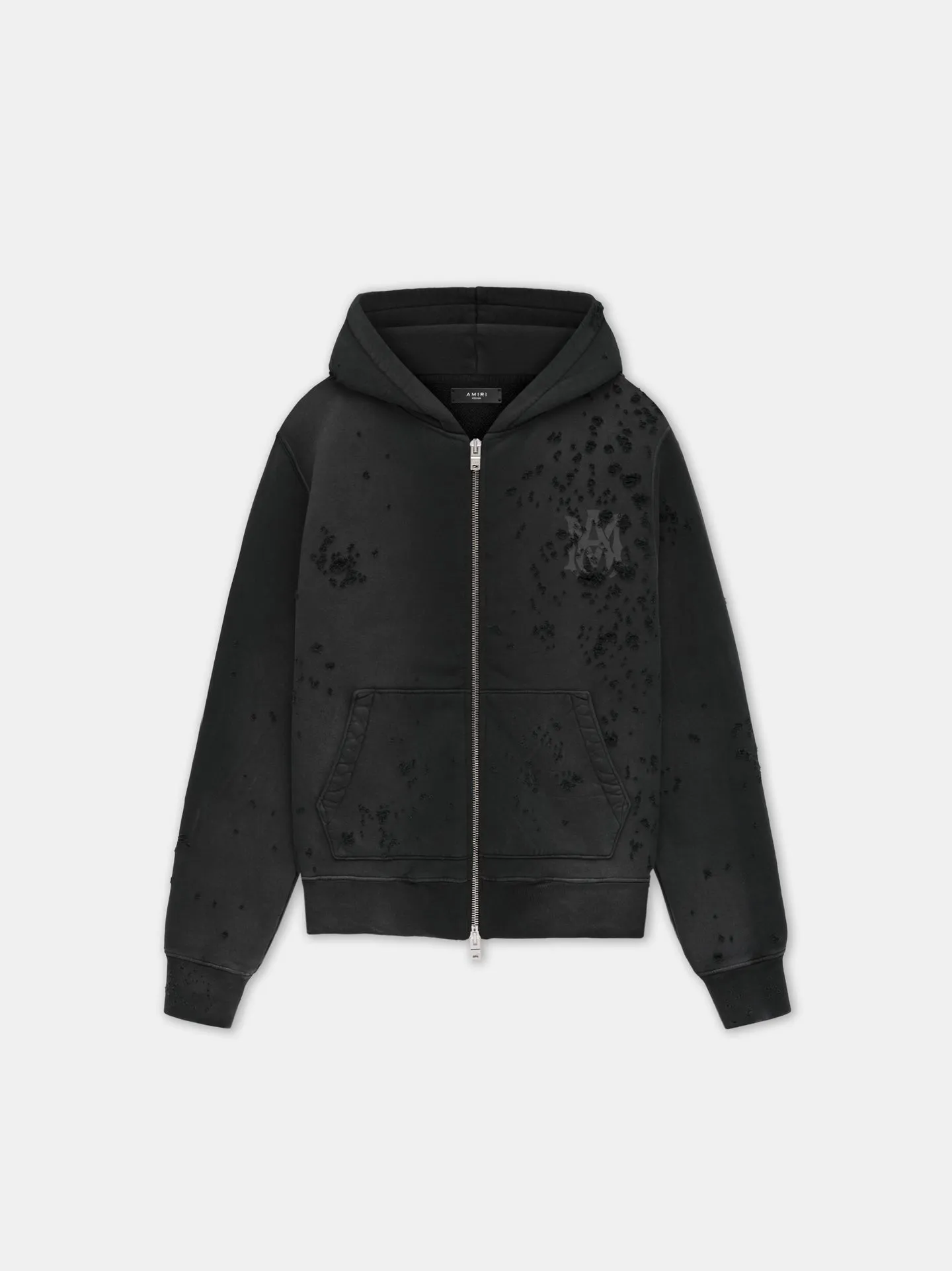 AMIRI ZMA LOGO SHOTGUN ZIP HOODIE