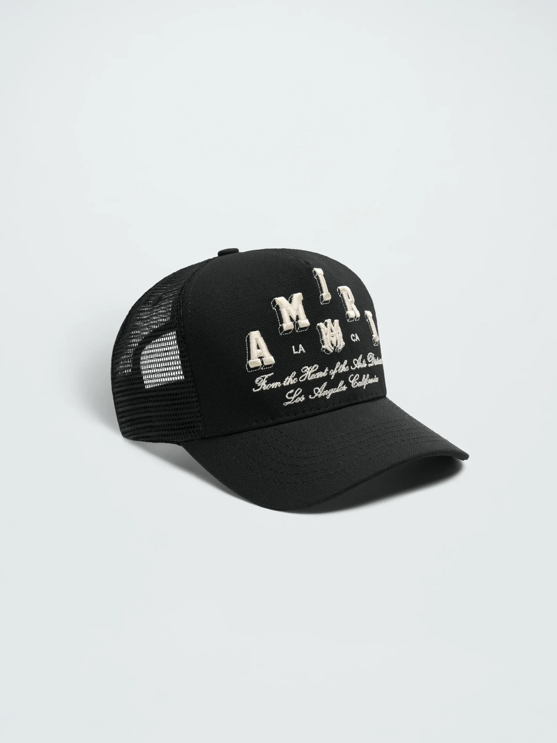 AMIRI logo-embroidered trucker cap - Black