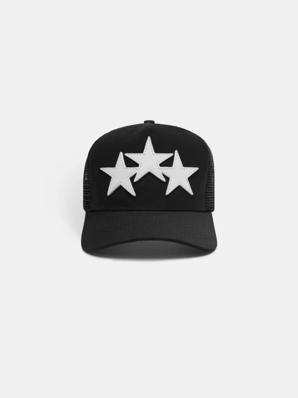 Amiri-3-star-trucker-hat-black-white