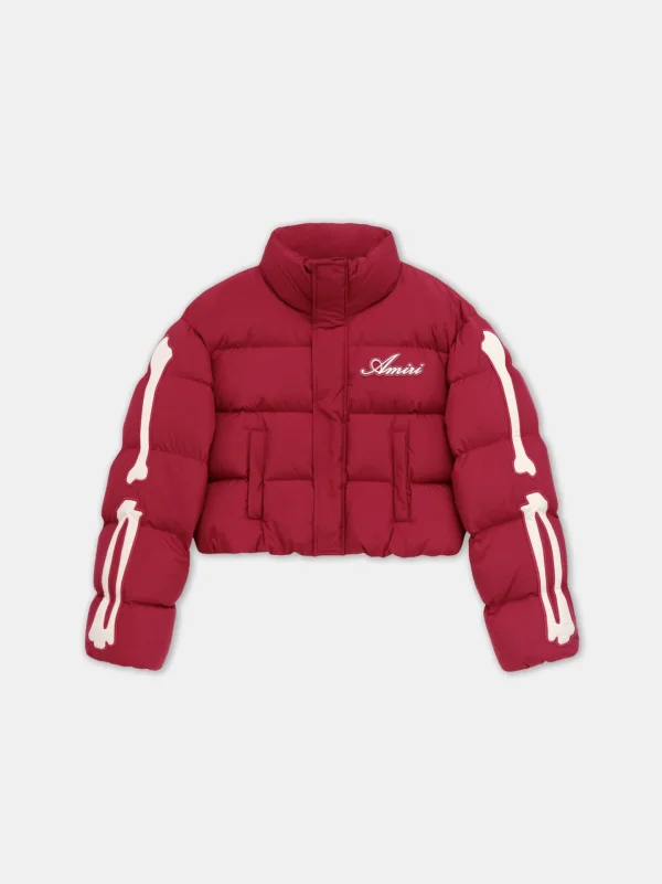 women-womens-bones-cropped-down-jacket-deep-red
