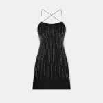 women-womens-crystal-stripe-mini-dress-black