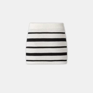 WOMEN'S MA STRIPED MINI SKIRT