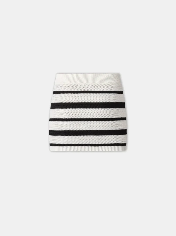 WOMEN'S MA STRIPED MINI SKIRT
